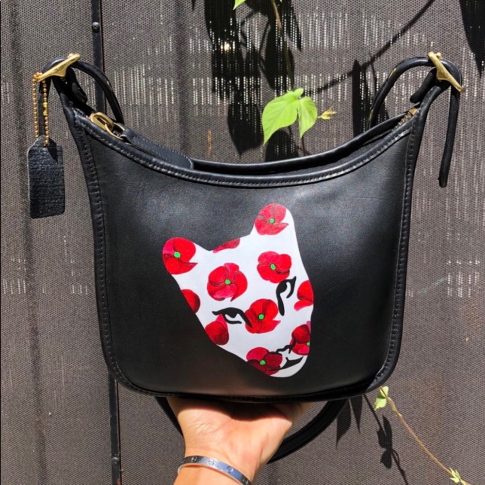 Custom painted vintage Coach bag Janice’s Legacy